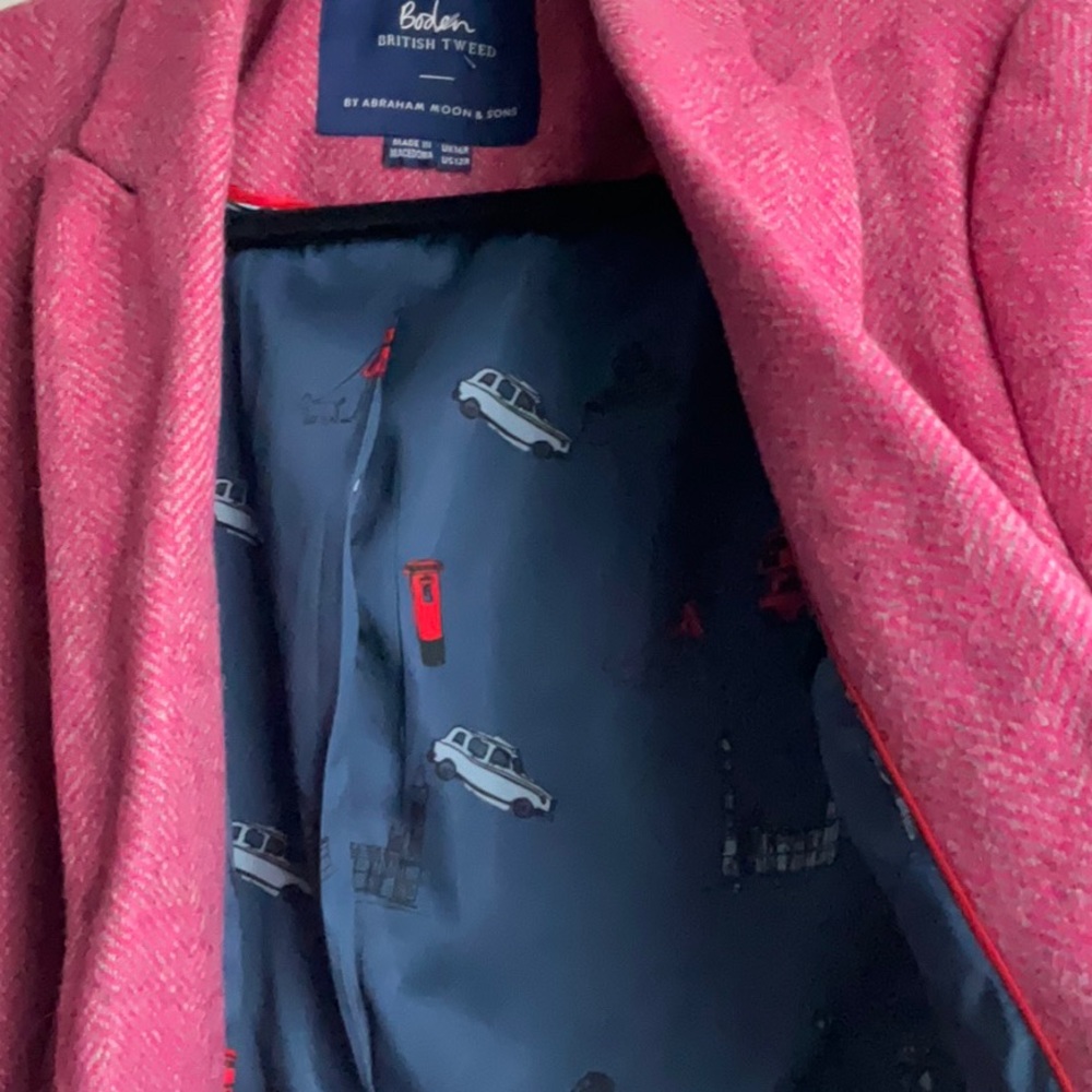 Boden Pink British Tweed Blazer - Picture 6 of 8
